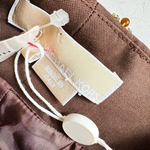 Michale Kors Made in Italy 2006 Raw Silk Beaded embroidered Bodycon Dress 8 - Picture 9 of 12